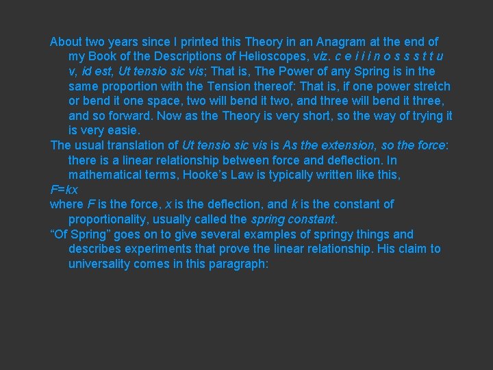 About two years since I printed this Theory in an Anagram at the end