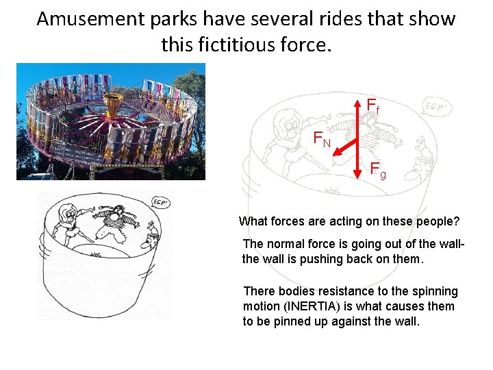 Amusement parks have several rides that show this fictitious force. Ff FN Fg What