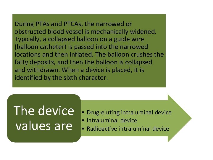 During PTAs and PTCAs, the narrowed or obstructed blood vessel is mechanically widened. Typically,
