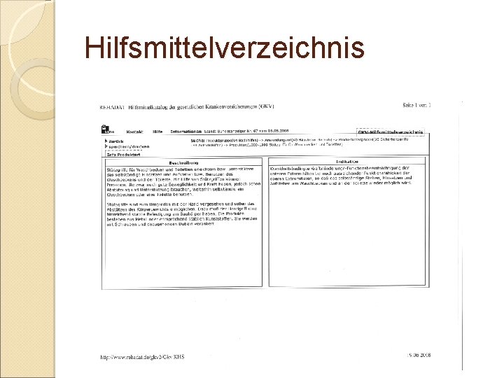 Hilfsmittelverzeichnis Hilfsmittelverzeichnis