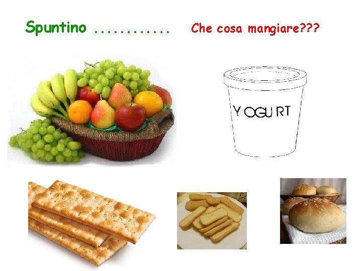 Spuntino. . . Che cosa mangiare? ? ? 