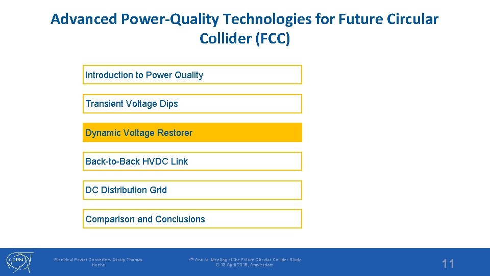 Advanced Power-Quality Technologies for Future Circular Collider (FCC) Introduction to Power Quality Transient Voltage