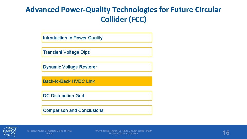 Advanced Power-Quality Technologies for Future Circular Collider (FCC) Introduction to Power Quality Transient Voltage