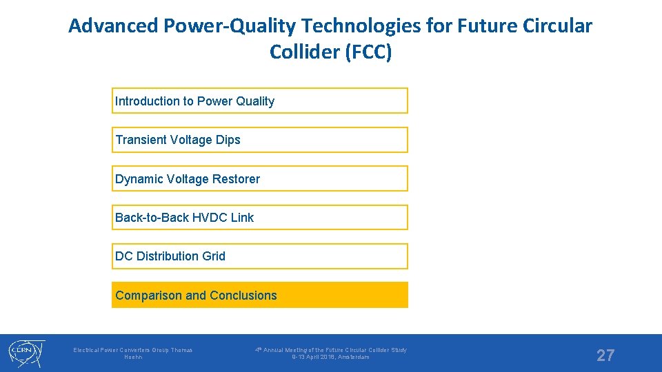 Advanced Power-Quality Technologies for Future Circular Collider (FCC) Introduction to Power Quality Transient Voltage