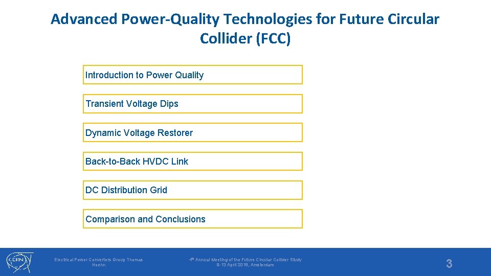 Advanced Power-Quality Technologies for Future Circular Collider (FCC) Introduction to Power Quality Transient Voltage