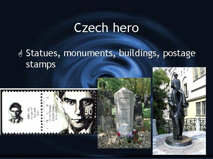 Czech hero G Statues, monuments, buildings, postage stamps 