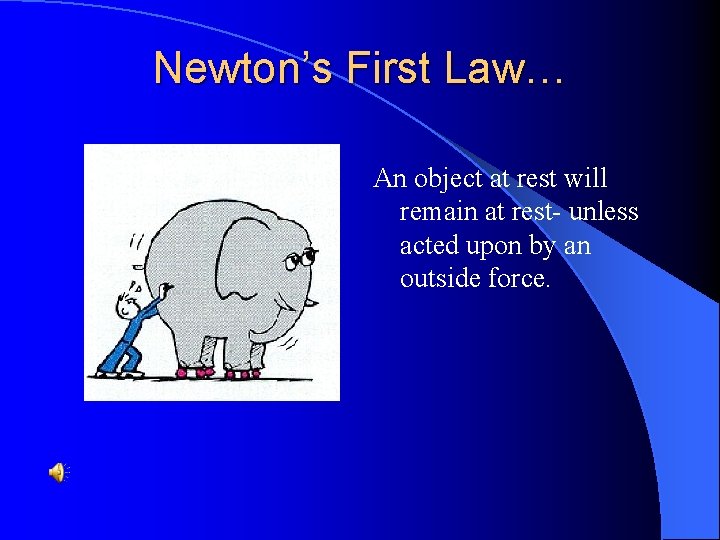 Newton’s First Law… An object at rest will remain at rest- unless acted upon