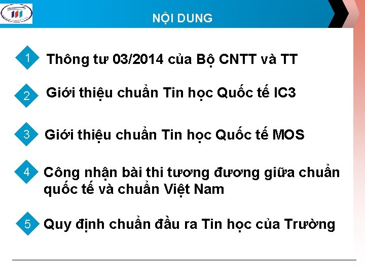 NỘI DUNG 1 Thông tư 03/2014 của Bộ CNTT và TT 2 Giới thiệu