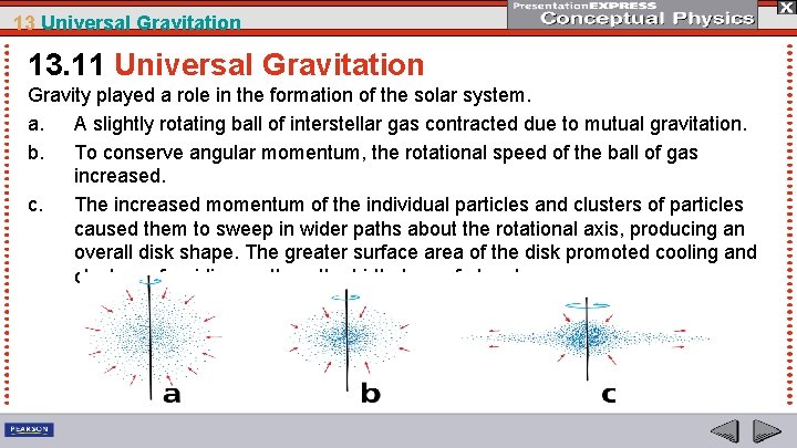 13 Universal Gravitation 13. 11 Universal Gravitation Gravity played a role in the formation