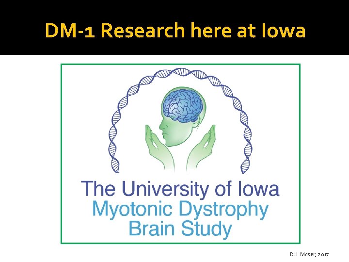 DM-1 Research here at Iowa D. J. Moser, 2017 