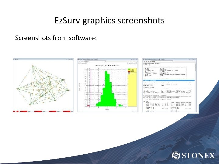 Ez. Surv graphics screenshots Screenshots from software: 