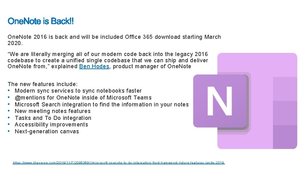One. Note 2016 is back and will be included Office 365 download starting March