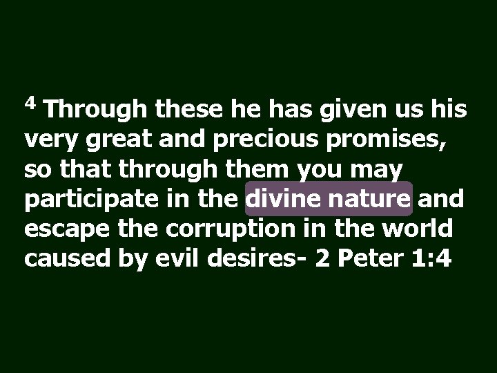 4 Through these he has given us his very great and precious promises, so