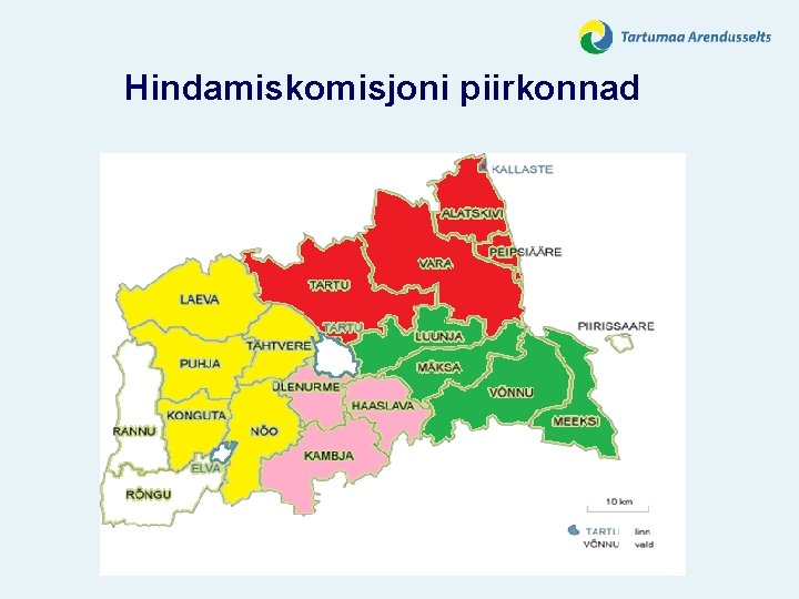 Hindamiskomisjoni piirkonnad 