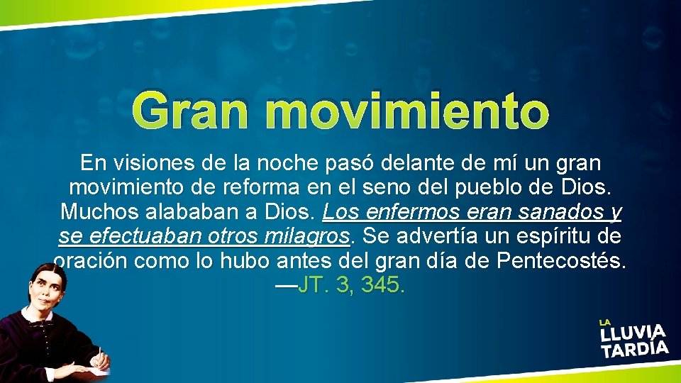 Gran movimiento En visiones de la noche pasó delante de mí un gran movimiento