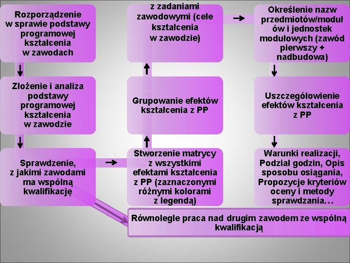 Rozporządzenie w sprawie podstawy programowej kształcenia w zawodach z zadaniami zawodowymi (cele kształcenia w