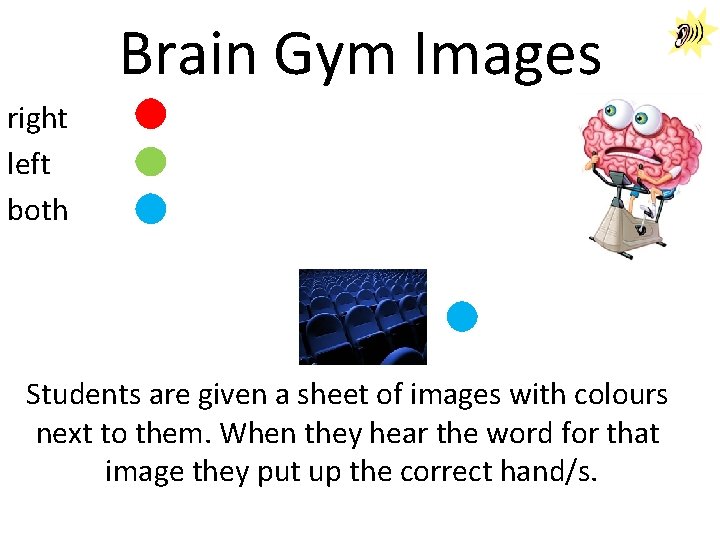 Brain Gym Images right left both Students are given a sheet of images with
