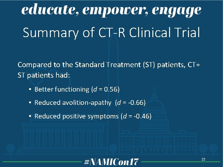 Summary of CT-R Clinical Trial Compared to the Standard Treatment (ST) patients, CT+ ST Summary of CT-R Clinical Trial Compared to the Standard Treatment (ST) patients, CT+ ST