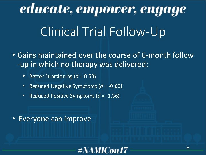 Clinical Trial Follow-Up • Gains maintained over the course of 6 -month follow -up Clinical Trial Follow-Up • Gains maintained over the course of 6 -month follow -up