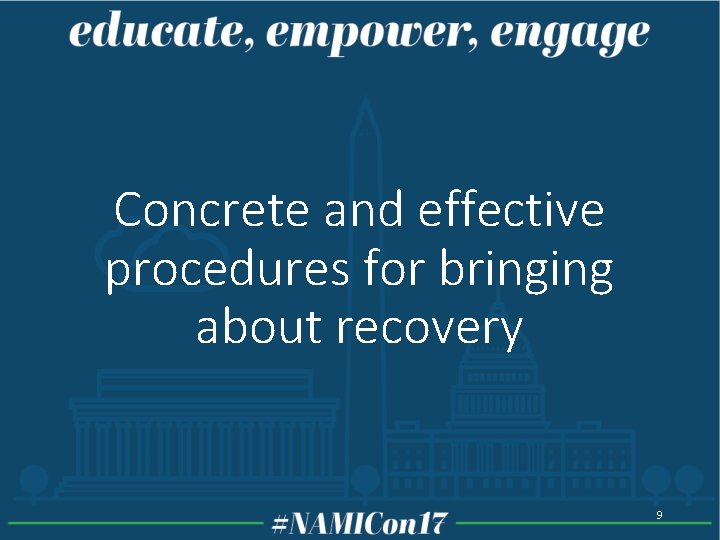 Concrete and effective procedures for bringing about recovery 9 Concrete and effective procedures for bringing about recovery 9