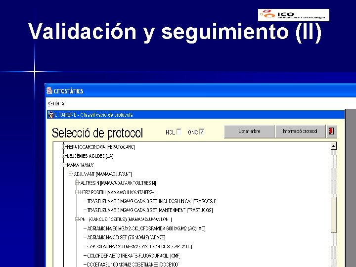Validación y seguimiento (II) 