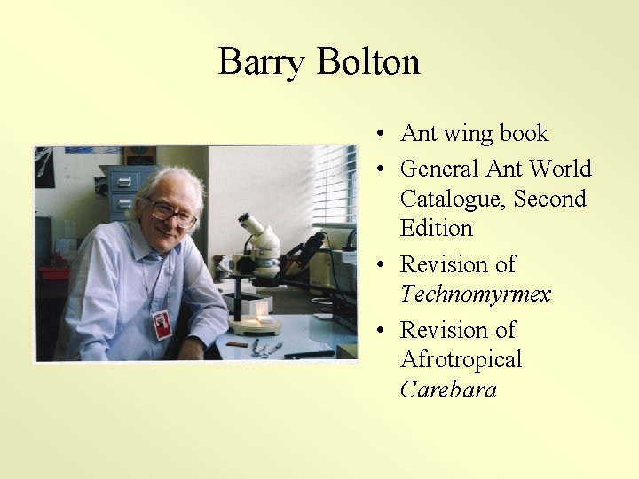 Barry Bolton • Ant wing book • General Ant World Catalogue, Second Edition •