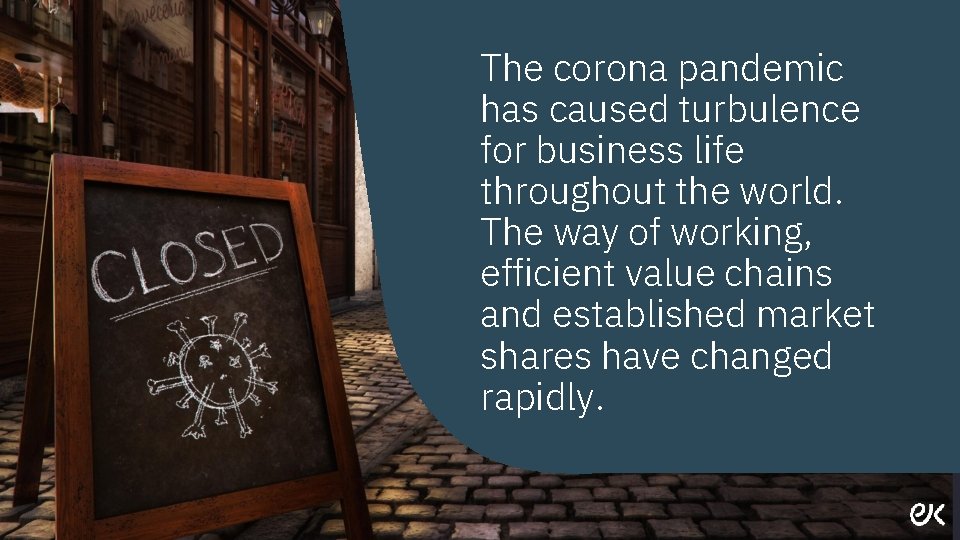 The corona pandemic has caused turbulence for business life throughout the world. The way