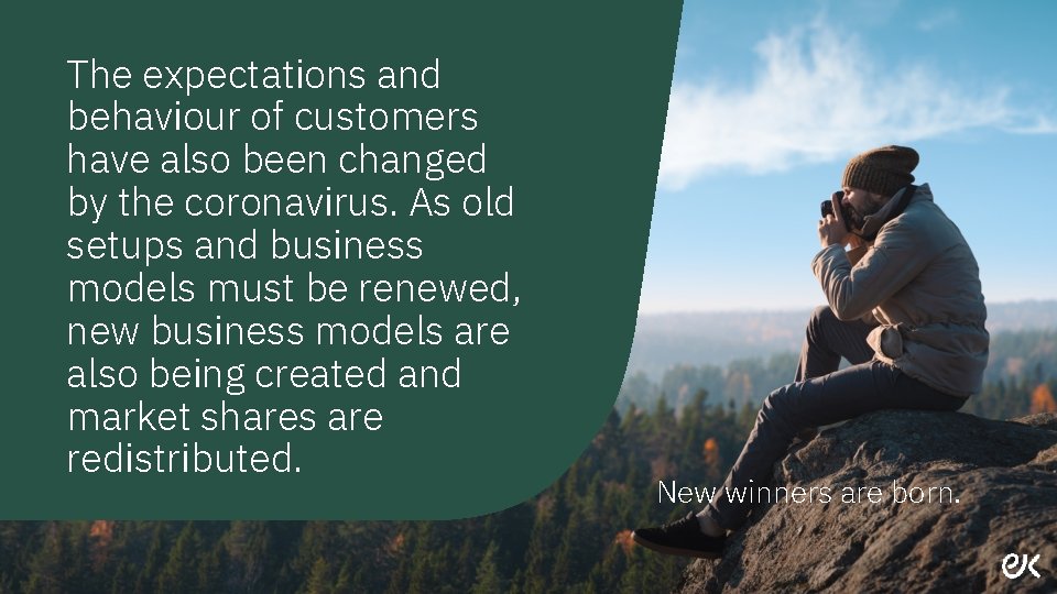 The expectations and behaviour of customers have also been changed by the coronavirus. As