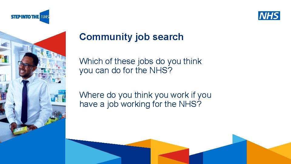 Community job search Which of these jobs do you think you can do for