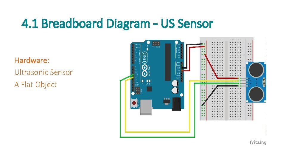 4. 1 Breadboard Diagram – US Sensor Hardware: Ultrasonic Sensor A Flat Object 