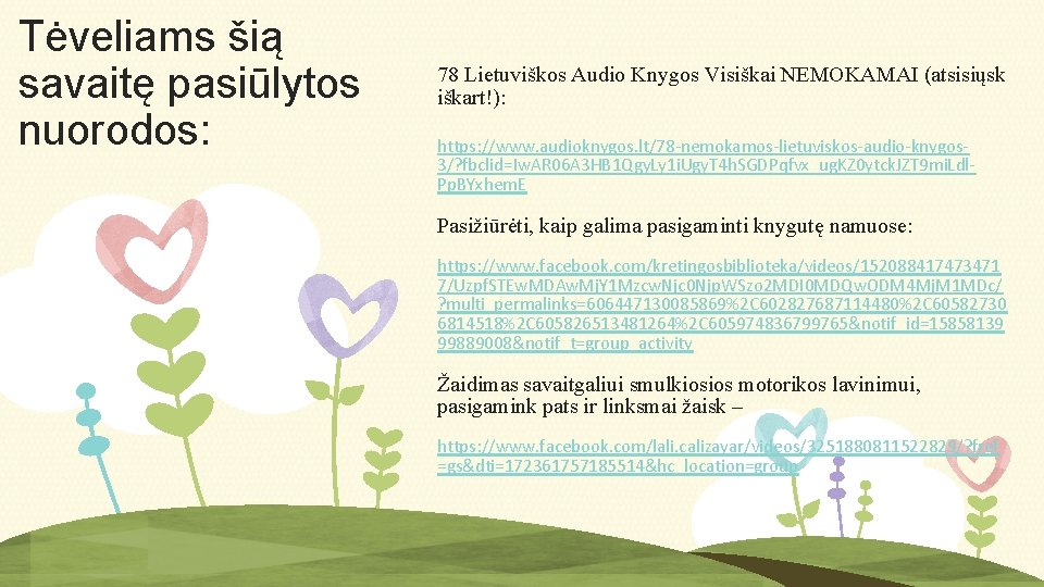 Tėveliams šią savaitę pasiūlytos nuorodos: 78 Lietuviškos Audio Knygos Visiškai NEMOKAMAI (atsisiųsk iškart!): https: