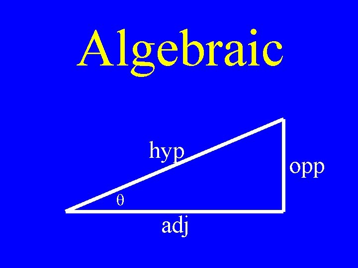 Algebraic hyp q adj opp 