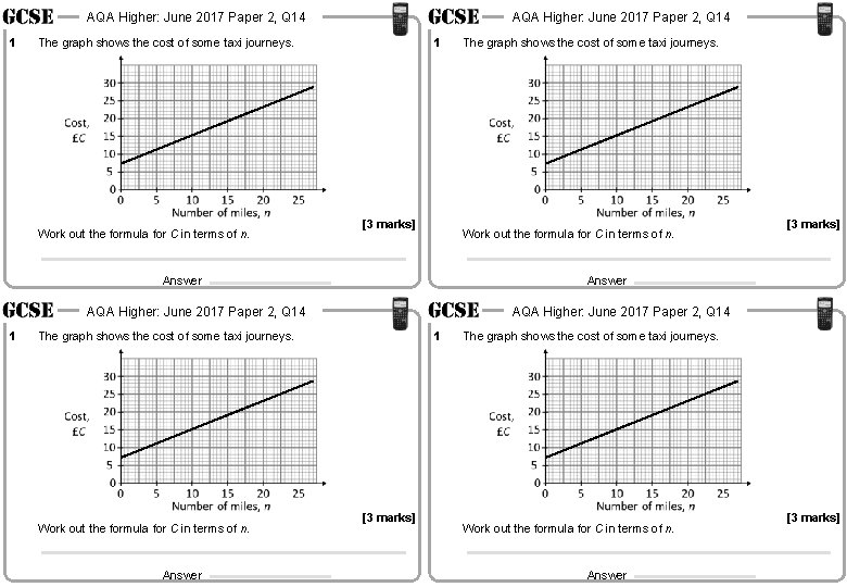 AQA Higher: June 2017 Paper 2, Q 14 1 AQA Higher: June 2017 Paper