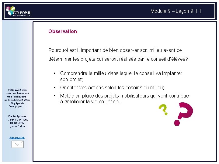 Module 9 Dcouvrir la dmarche de ralisation dun