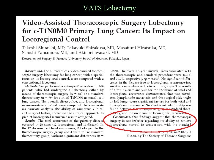 VATS Lobectomy 