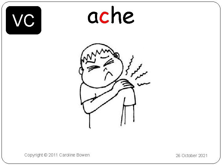 VC ache Copyright © 2011 Caroline Bowen 26 October 2021 