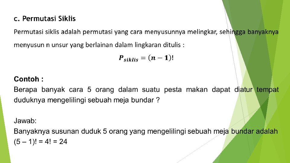 Permutasi dan Kombinasi Pertemuan ke 2 Matematika Dasar