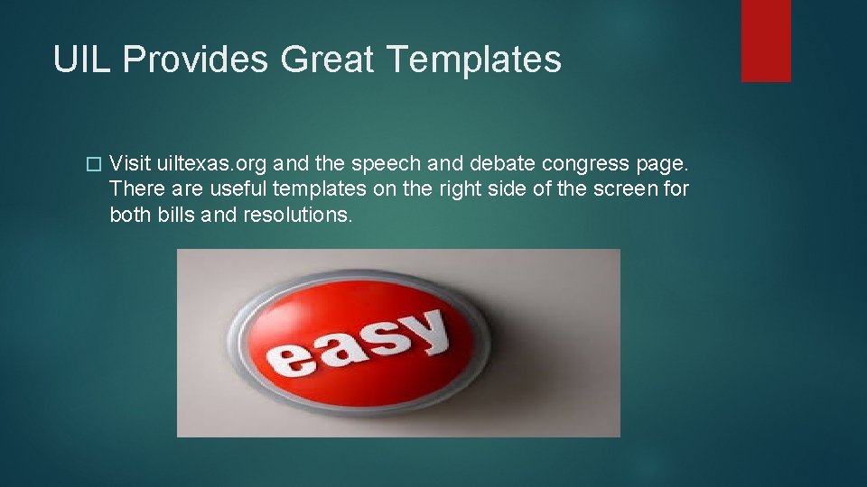 UIL Provides Great Templates � Visit uiltexas. org and the speech and debate congress