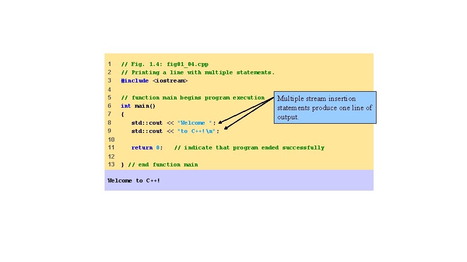 1 2 3 // Fig. 1. 4: fig 01_04. cpp // Printing a line 1 2 3 // Fig. 1. 4: fig 01_04. cpp // Printing a line