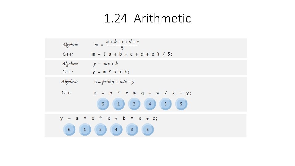 1. 24 Arithmetic 1. 24 Arithmetic