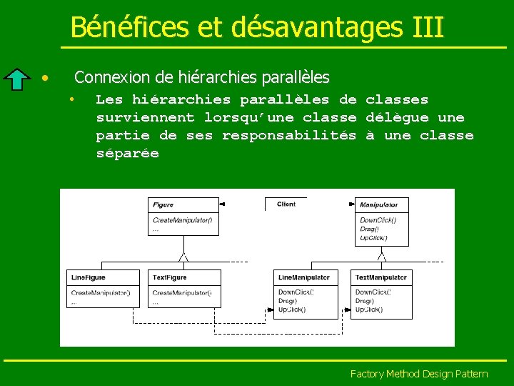 Bénéfices et désavantages III • Connexion de hiérarchies parallèles • Les hiérarchies parallèles de