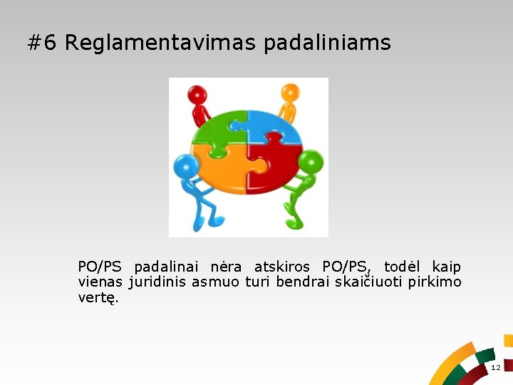 #6 Reglamentavimas padaliniams PO/PS padalinai nėra atskiros PO/PS, todėl kaip vienas juridinis asmuo turi