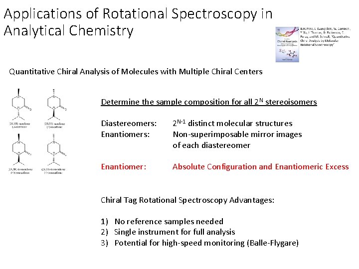 Applications of Rotational Spectroscopy in Analytical Chemistry Quantitative Chiral Analysis of Molecules with Multiple