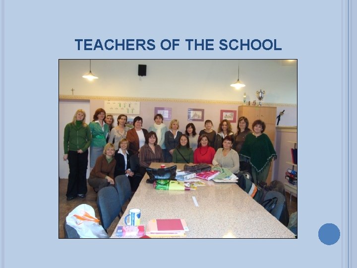 TEACHERS OF THE SCHOOL 