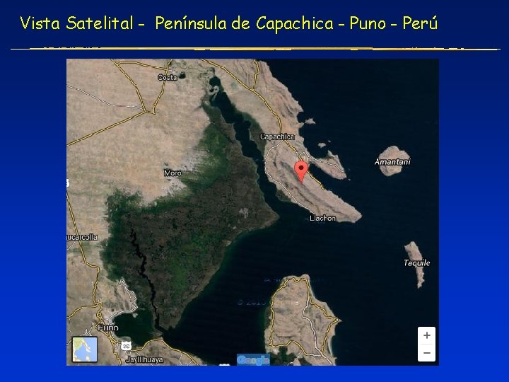 Vista Satelital - Península de Capachica - Puno - Perú 