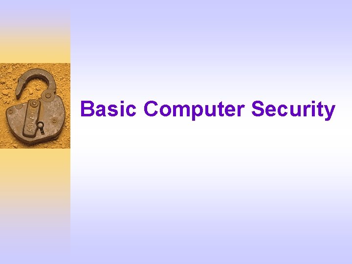 Basic Computer Security 