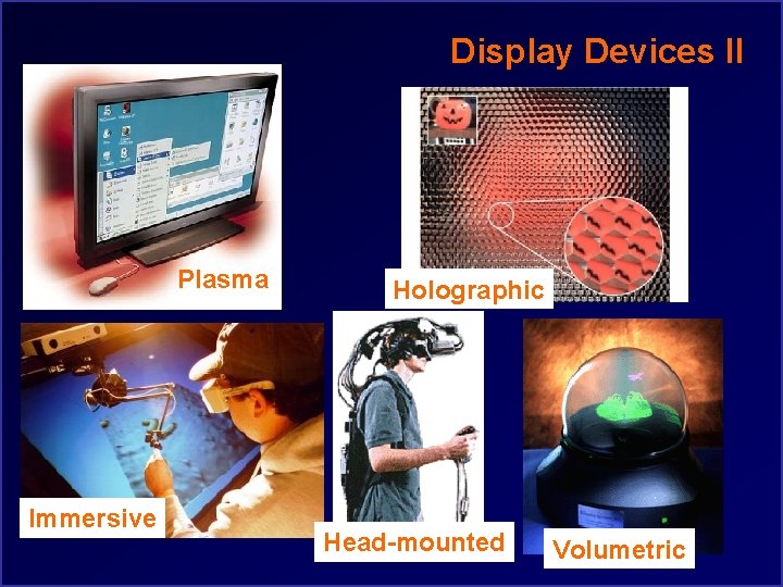 Display Devices II Plasma Immersive Holographic Head-mounted Volumetric 