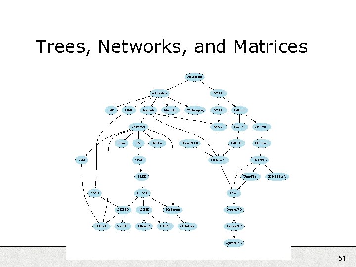 Trees, Networks, and Matrices 51 