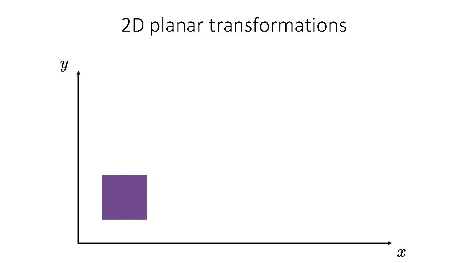 2 D planar transformations 