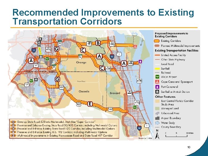 Recommended Improvements to Existing Transportation Corridors 10 